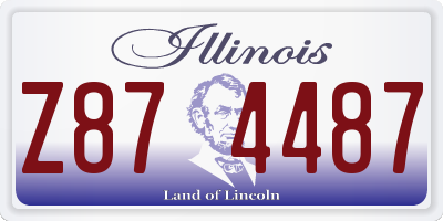 IL license plate Z874487