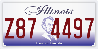 IL license plate Z874497