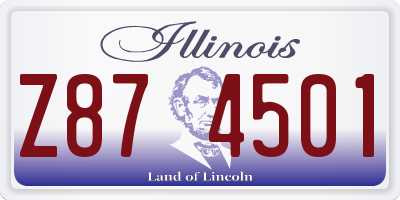 IL license plate Z874501