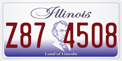 IL license plate Z874508