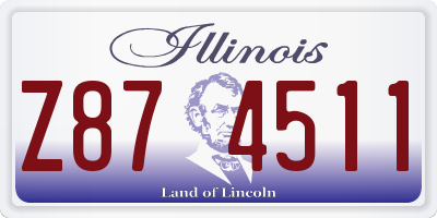IL license plate Z874511