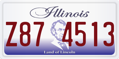IL license plate Z874513