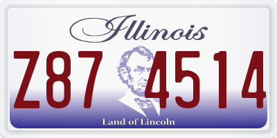 IL license plate Z874514