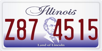 IL license plate Z874515