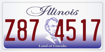 IL license plate Z874517
