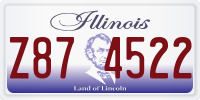 IL license plate Z874522