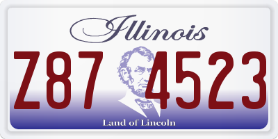 IL license plate Z874523