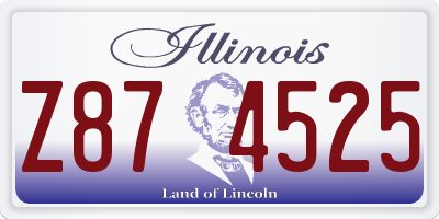 IL license plate Z874525