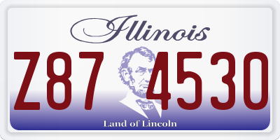 IL license plate Z874530
