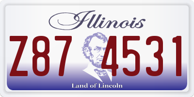 IL license plate Z874531