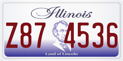 IL license plate Z874536