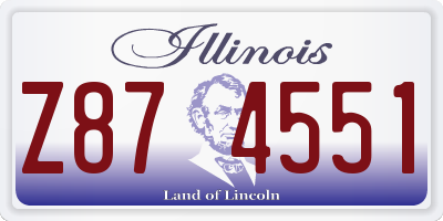 IL license plate Z874551