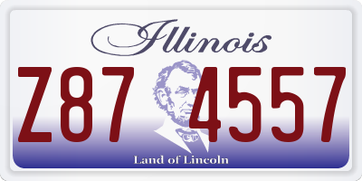 IL license plate Z874557
