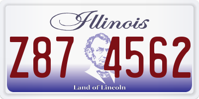 IL license plate Z874562