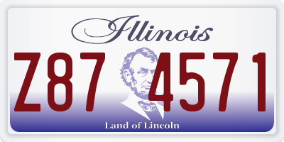 IL license plate Z874571