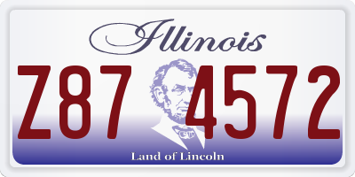IL license plate Z874572