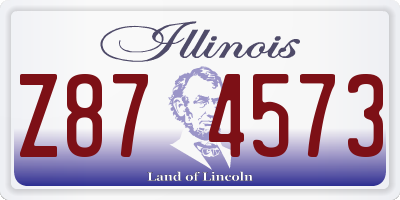 IL license plate Z874573
