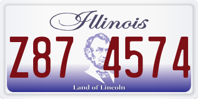 IL license plate Z874574