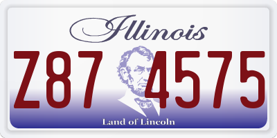 IL license plate Z874575