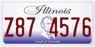 IL license plate Z874576