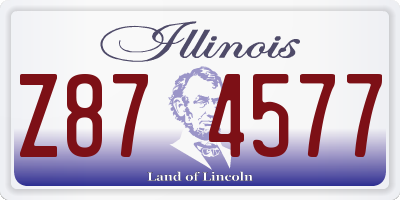 IL license plate Z874577