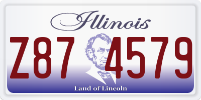 IL license plate Z874579