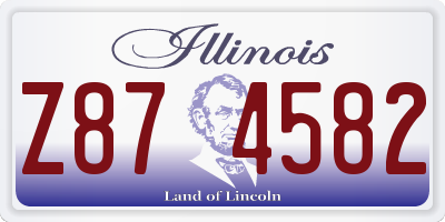 IL license plate Z874582