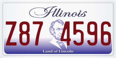 IL license plate Z874596