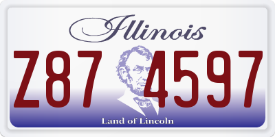 IL license plate Z874597