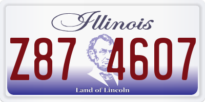 IL license plate Z874607