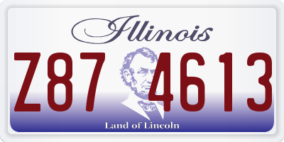 IL license plate Z874613