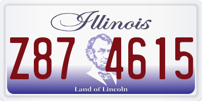 IL license plate Z874615
