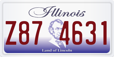 IL license plate Z874631