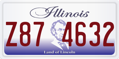 IL license plate Z874632