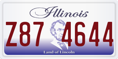 IL license plate Z874644