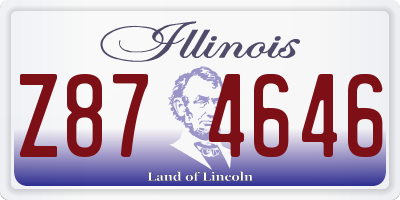 IL license plate Z874646