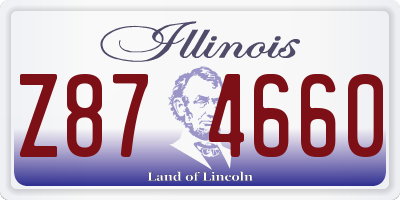IL license plate Z874660