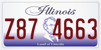 IL license plate Z874663
