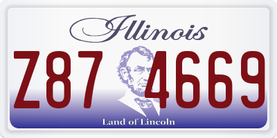 IL license plate Z874669