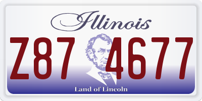 IL license plate Z874677