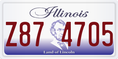 IL license plate Z874705