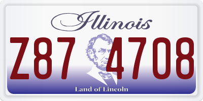 IL license plate Z874708