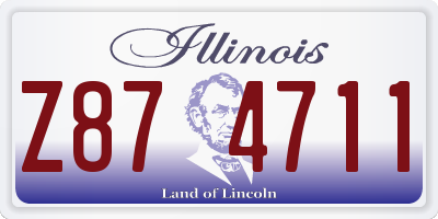 IL license plate Z874711
