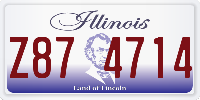 IL license plate Z874714