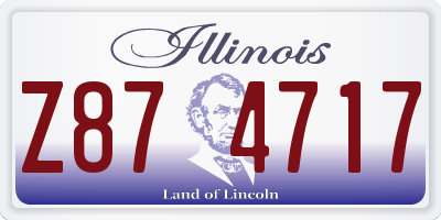 IL license plate Z874717