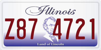 IL license plate Z874721