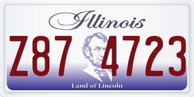 IL license plate Z874723