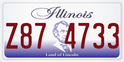 IL license plate Z874733