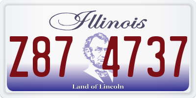 IL license plate Z874737