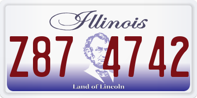 IL license plate Z874742